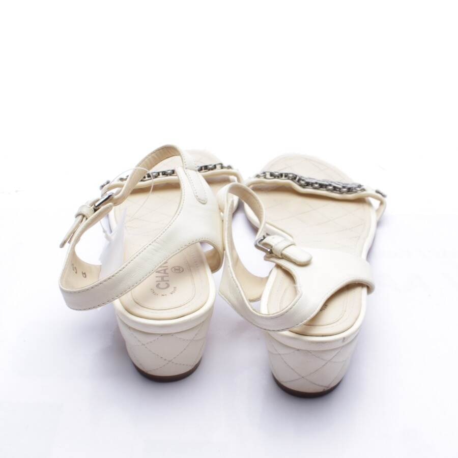 Image 3 of Heeled Sandals EUR 39.5 Cream in color White | Vite EnVogue