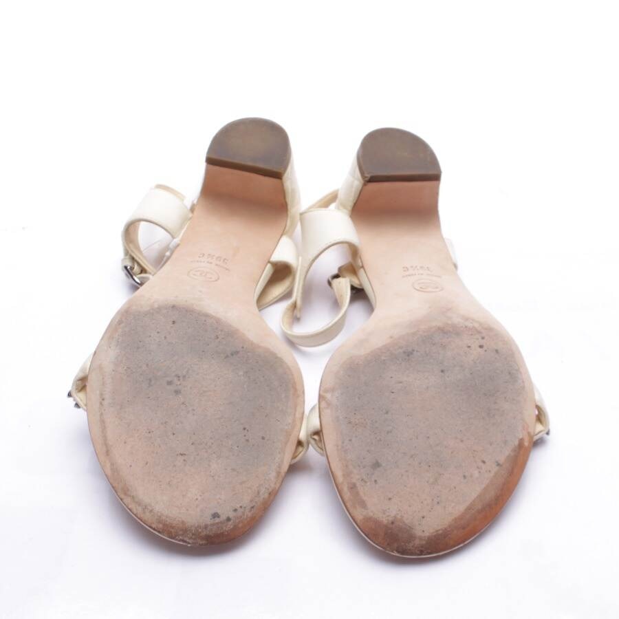 Image 4 of Heeled Sandals EUR 39.5 Cream in color White | Vite EnVogue