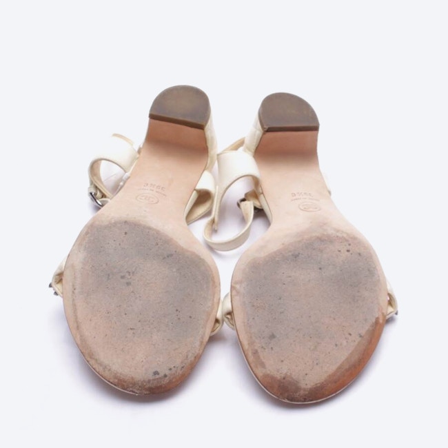 Image 4 of Heeled Sandals EUR 39.5 Cream in color White | Vite EnVogue