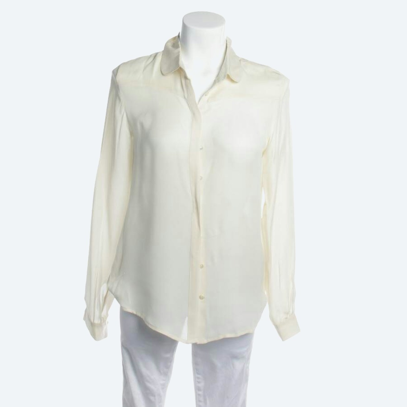 Image 1 of Silk Shirt S Beige in color White | Vite EnVogue