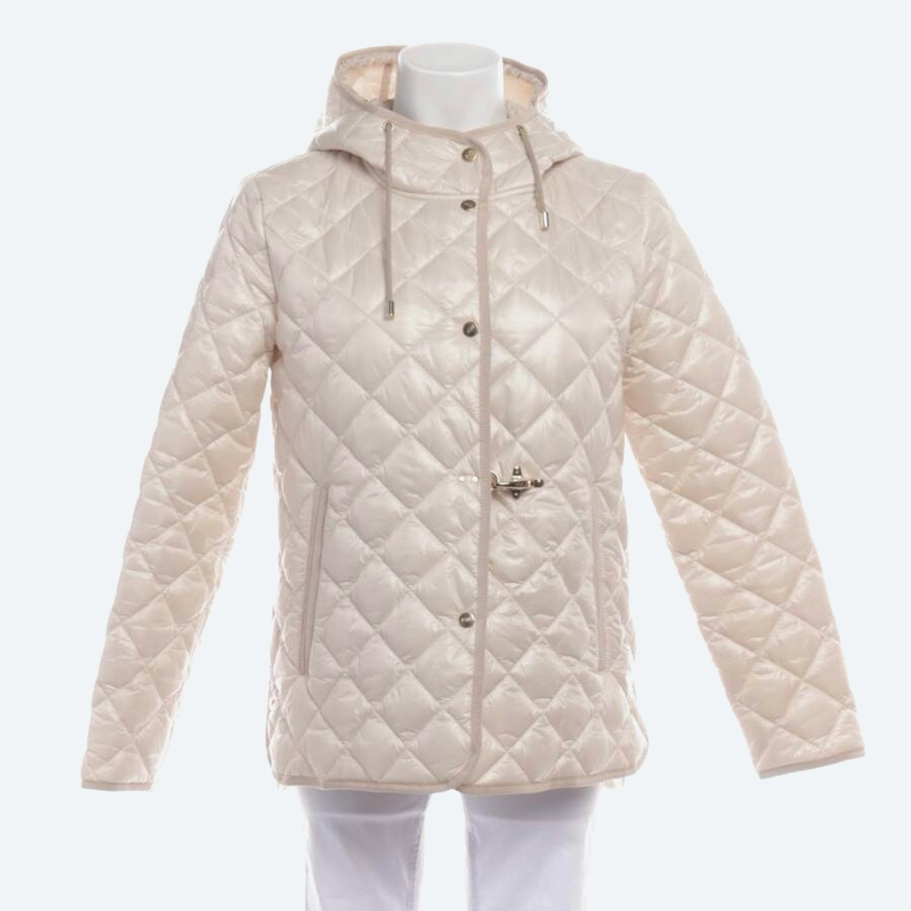 Image 1 of Quilted Jacket M Cream in color White | Vite EnVogue