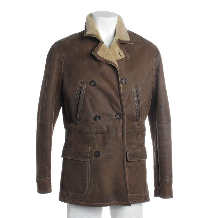 Image 1 of Leather Jacket M Brown in color Brown | Vite EnVogue
