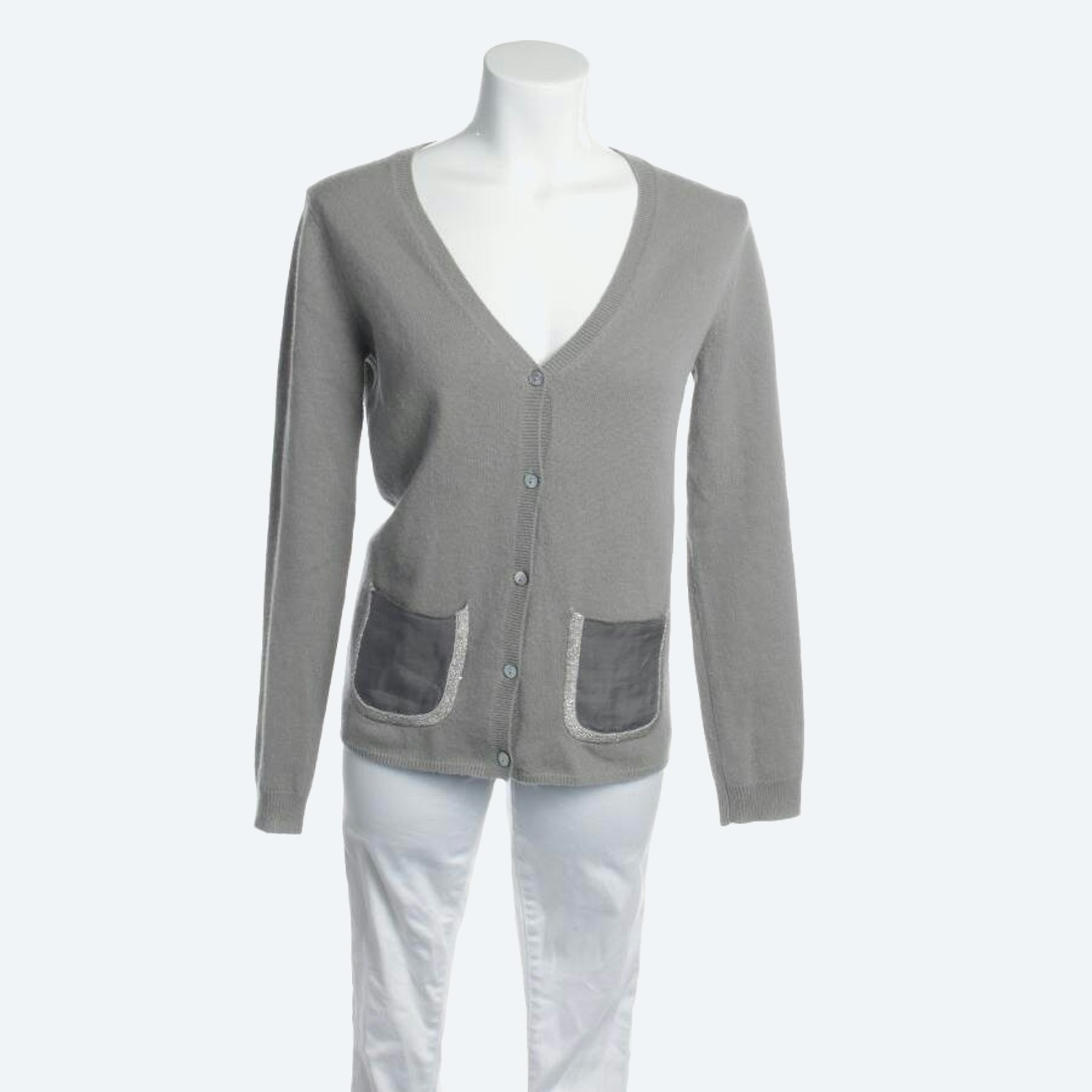 Image 1 of Cashmere Cardigan S Gray in color Gray | Vite EnVogue