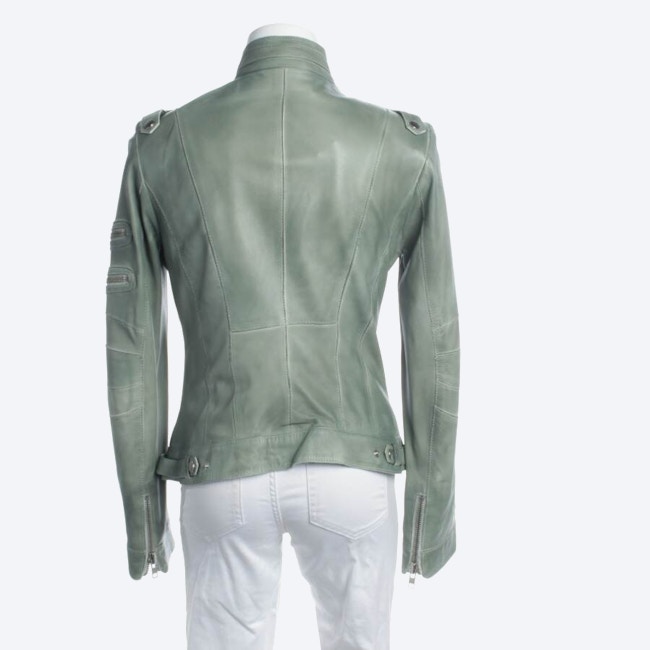 Image 2 of LeatherJacket 40 Light Green in color Green | Vite EnVogue