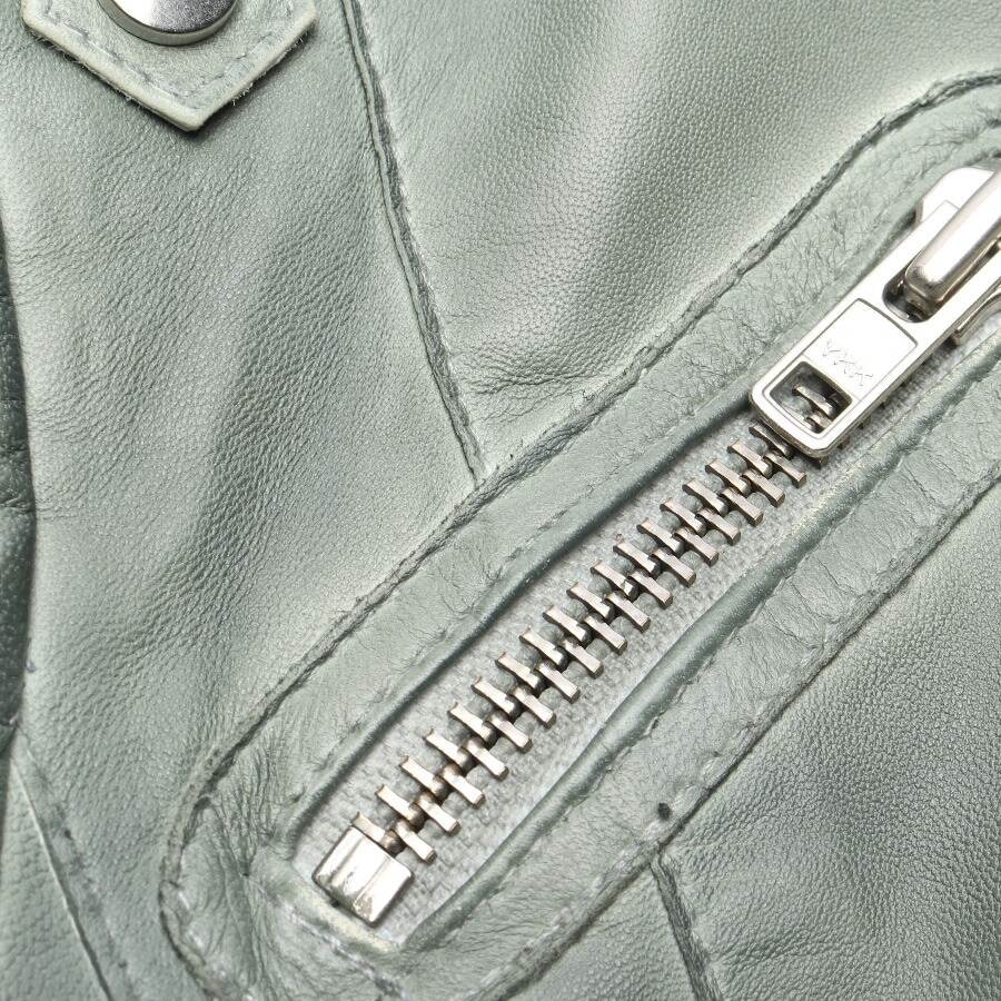 Image 4 of LeatherJacket 40 Light Green in color Green | Vite EnVogue