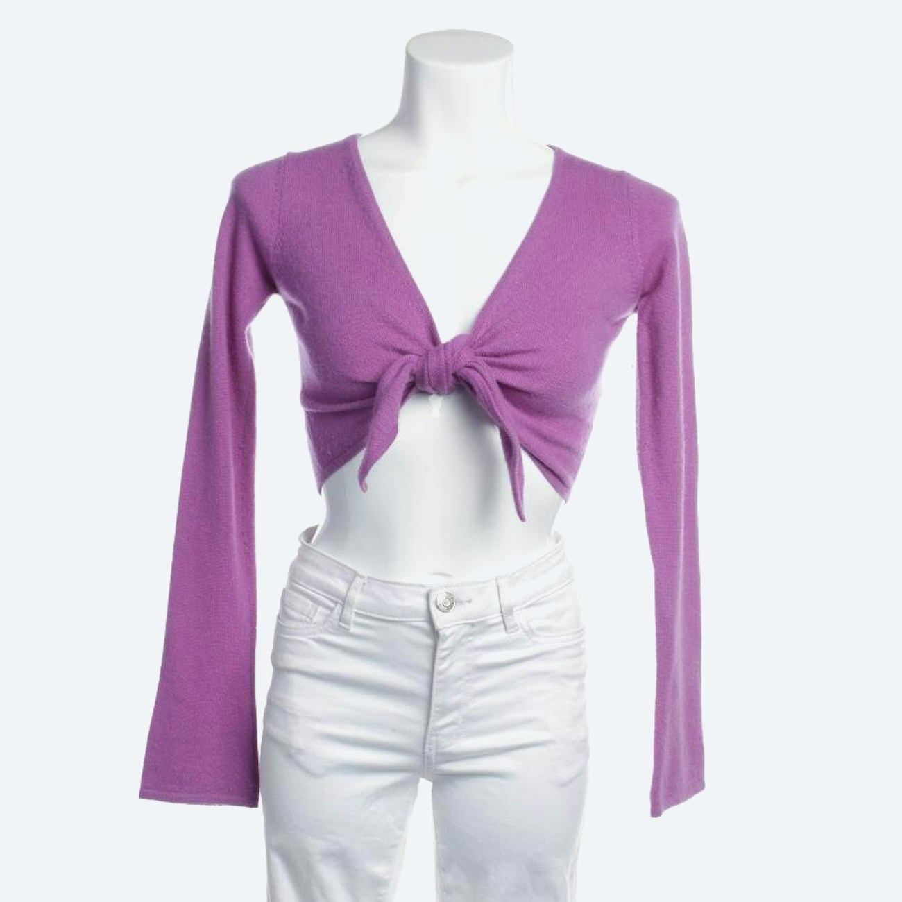 Image 1 of Cashmere Cardigan XS Purple in color Purple | Vite EnVogue
