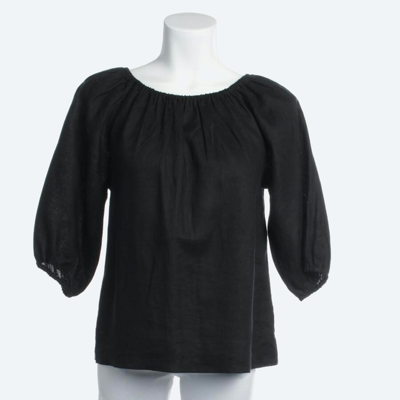 Image 1 of Linen Blouse XS Black in color Black | Vite EnVogue