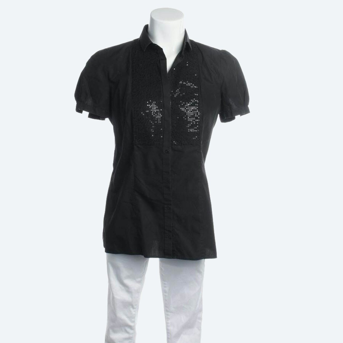 Image 1 of Shirt 40 Black in color Black | Vite EnVogue