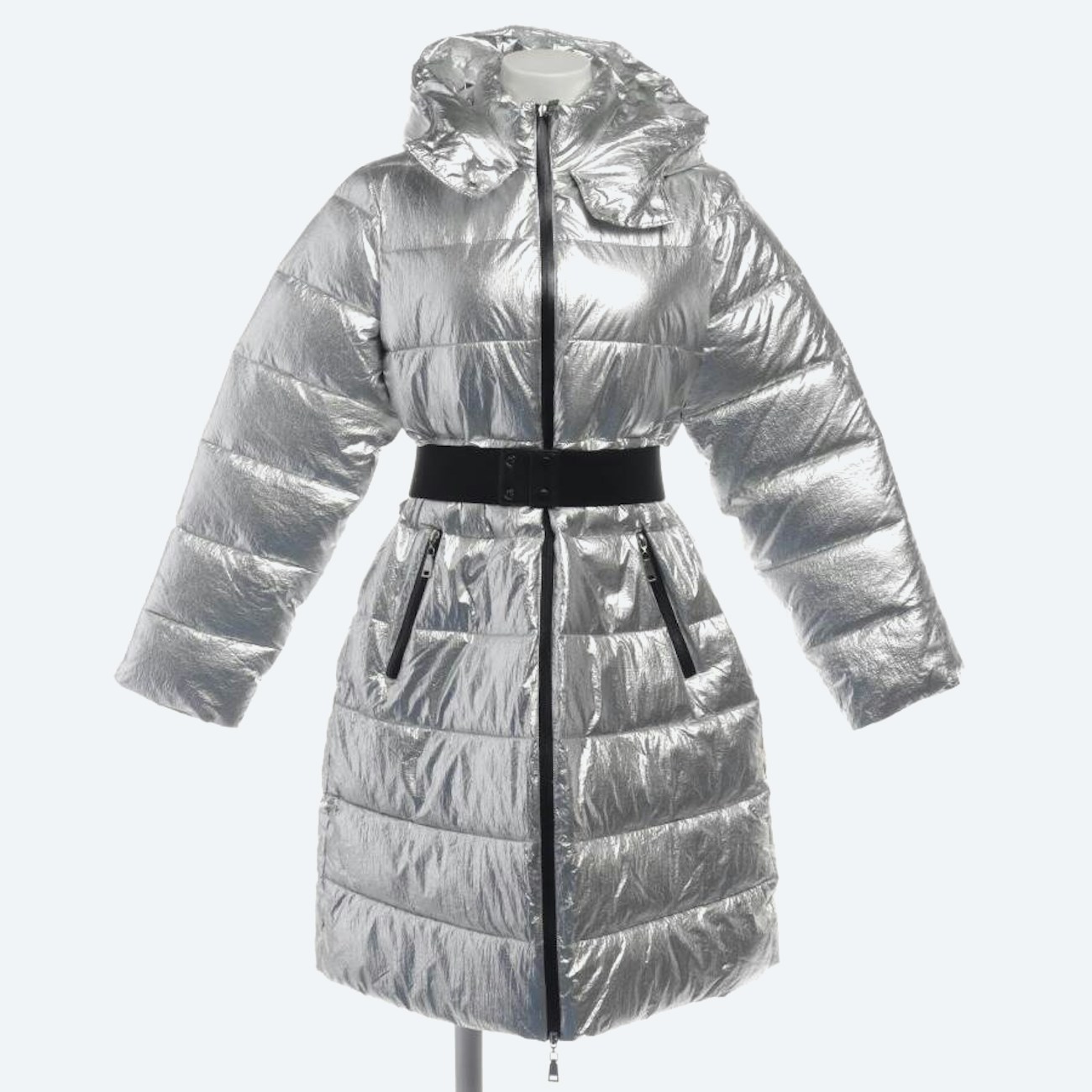 Image 1 of Winter Coat M Silver in color Metallic | Vite EnVogue