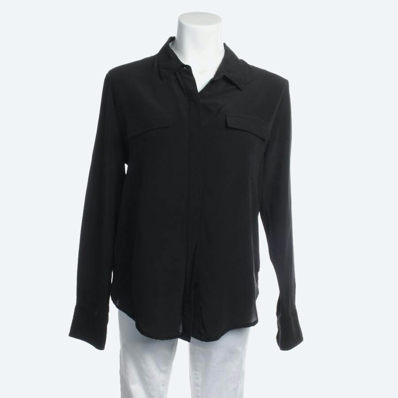 Image 1 of Silk Shirt S Black in color Black | Vite EnVogue