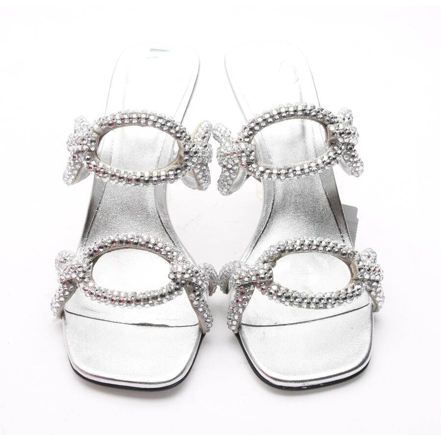 Image 2 of Heeled Sandals EUR 36 Silver in color Metallic | Vite EnVogue