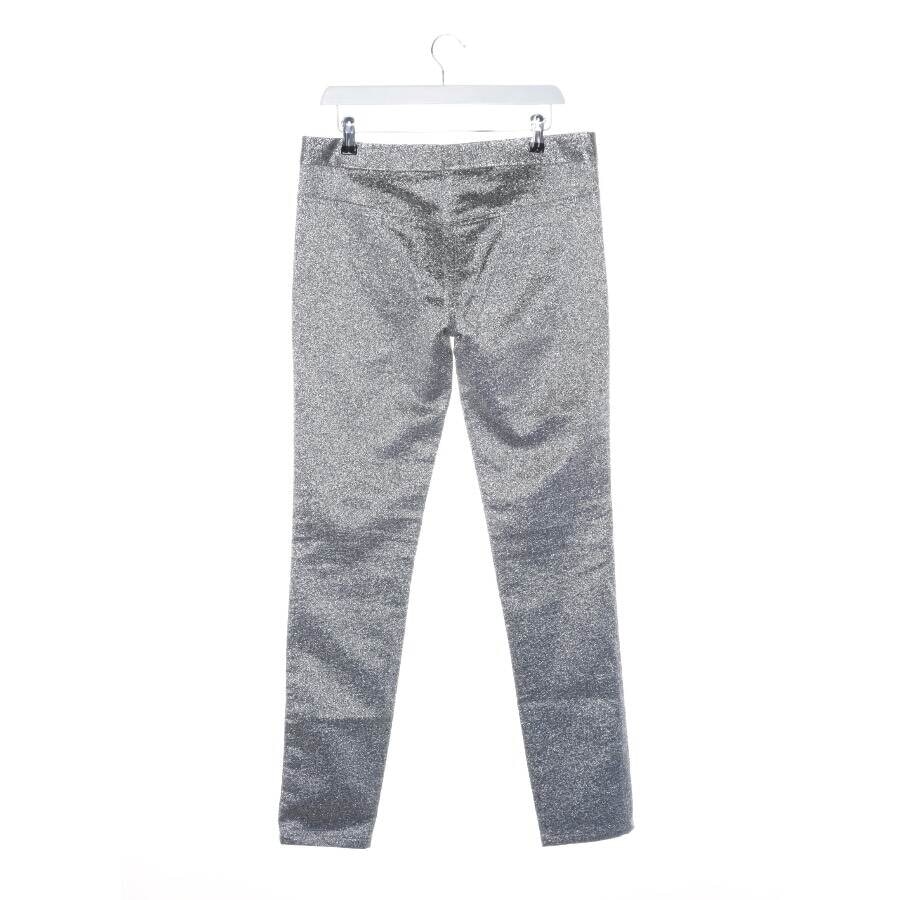 Image 2 of Trousers 40 Silver in color Metallic | Vite EnVogue