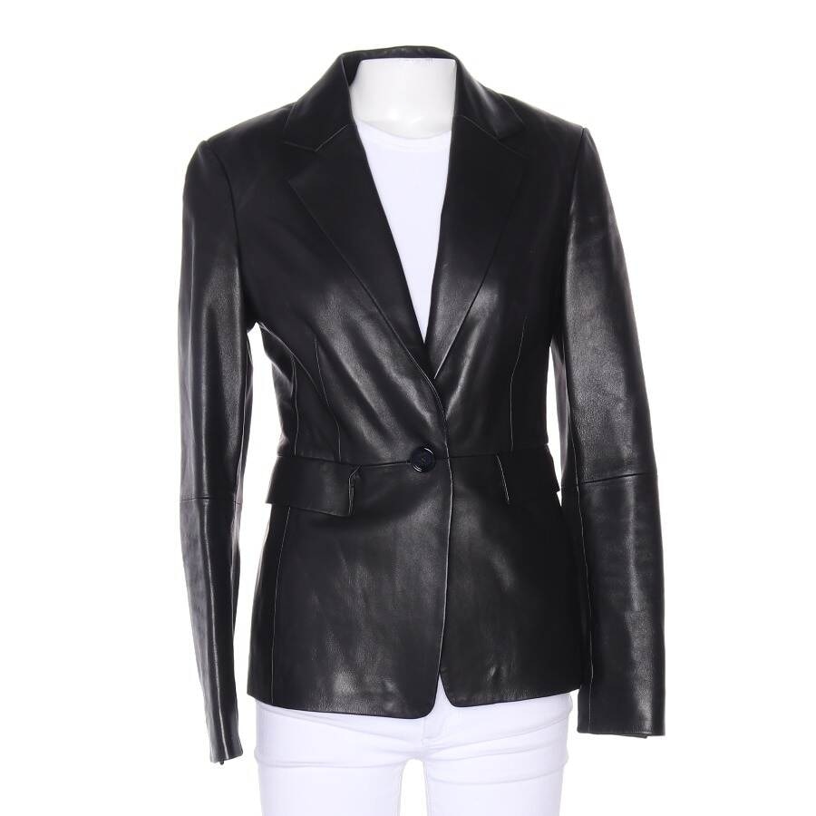 Image 1 of Leather Blazer 34 Black in color Black | Vite EnVogue