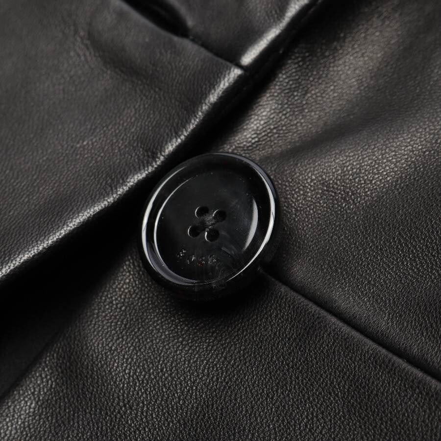 Image 4 of Leather Blazer 34 Black in color Black | Vite EnVogue