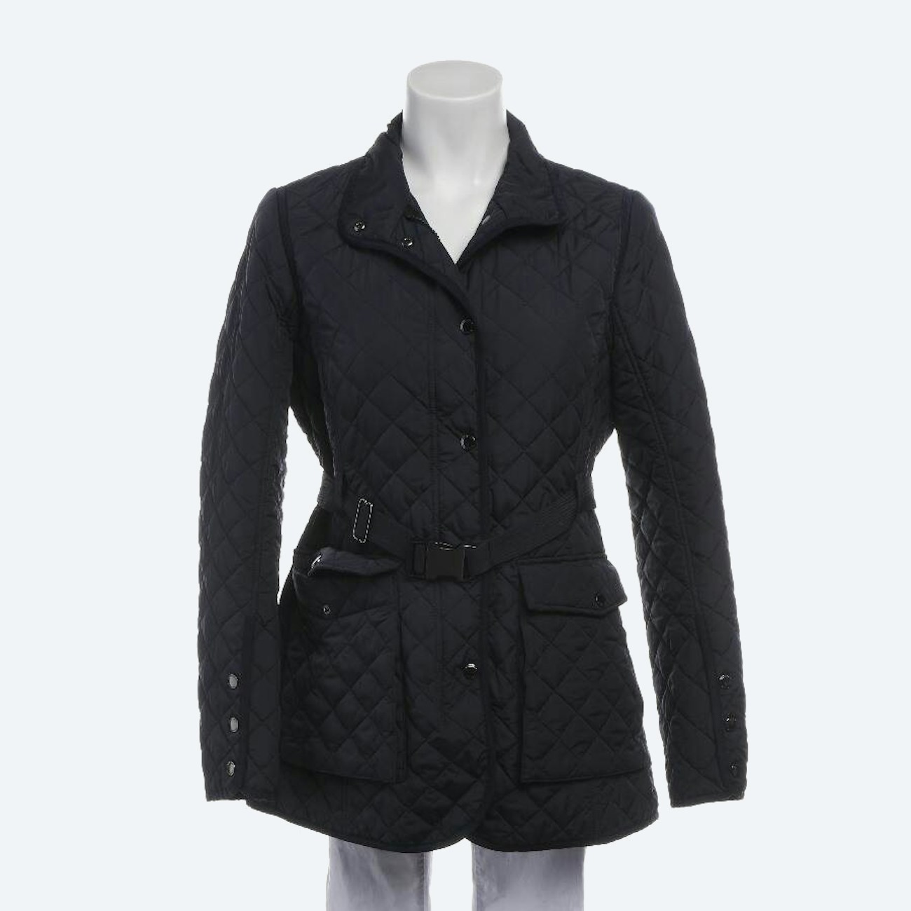 Image 1 of Quilted Coat 36 Navy in color Blue | Vite EnVogue