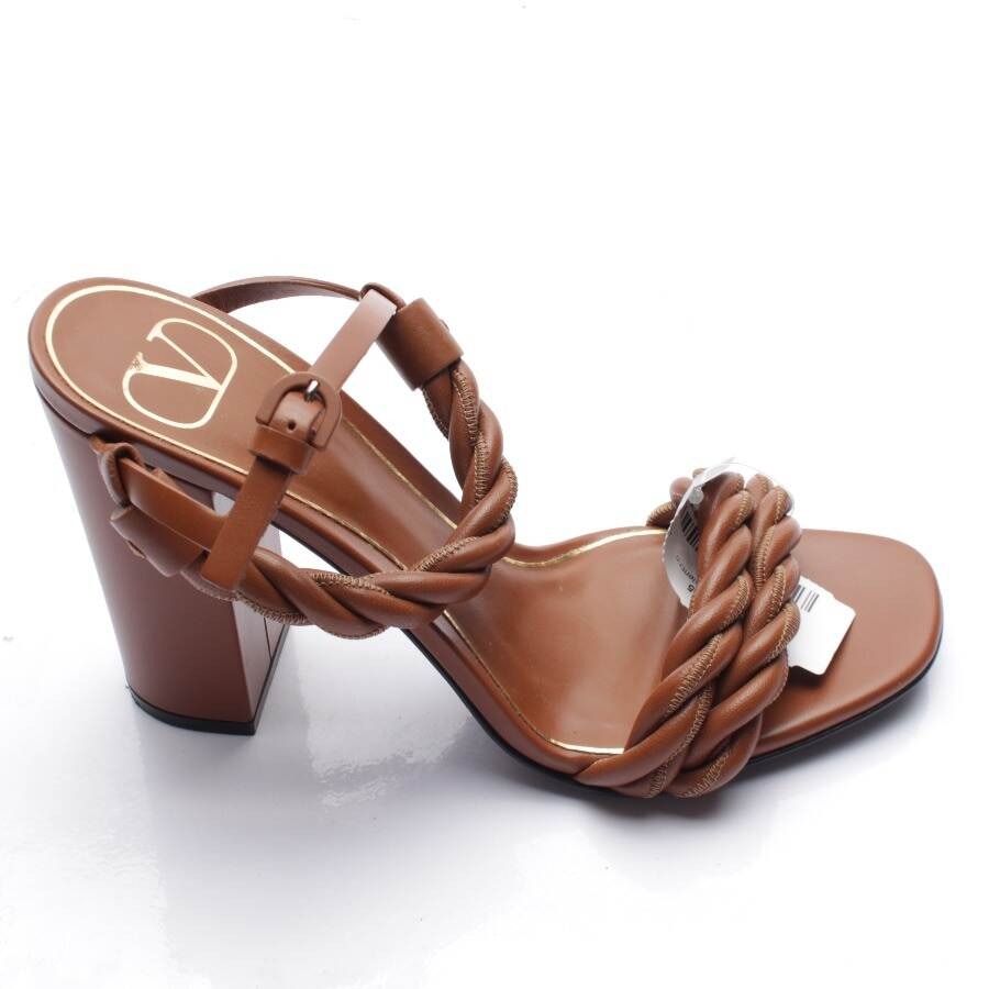 Image 1 of Rockstud Heeled Sandals EUR 36 Brown in color Brown | Vite EnVogue