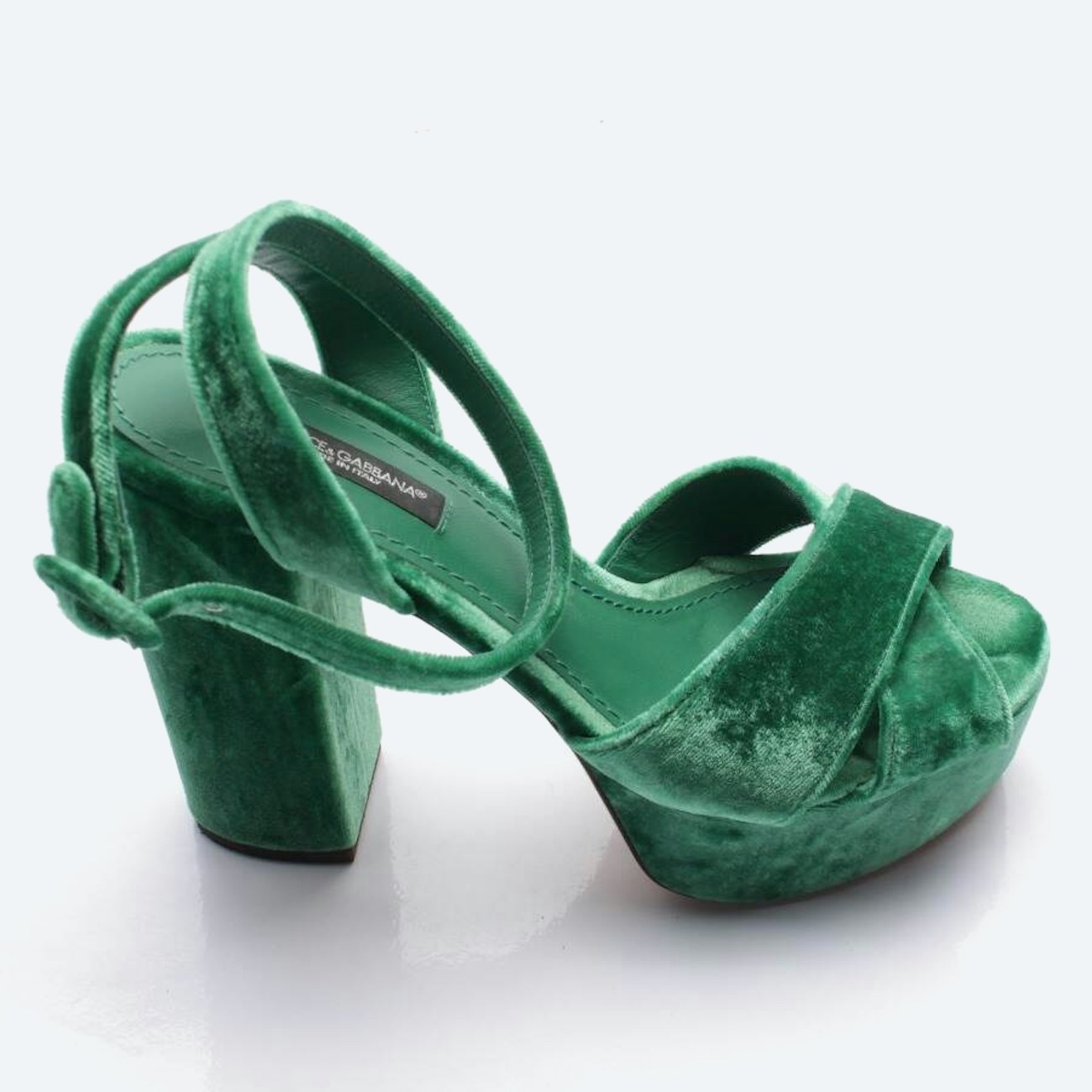 Image 1 of Heeled Sandals EUR 36 Green in color Green | Vite EnVogue