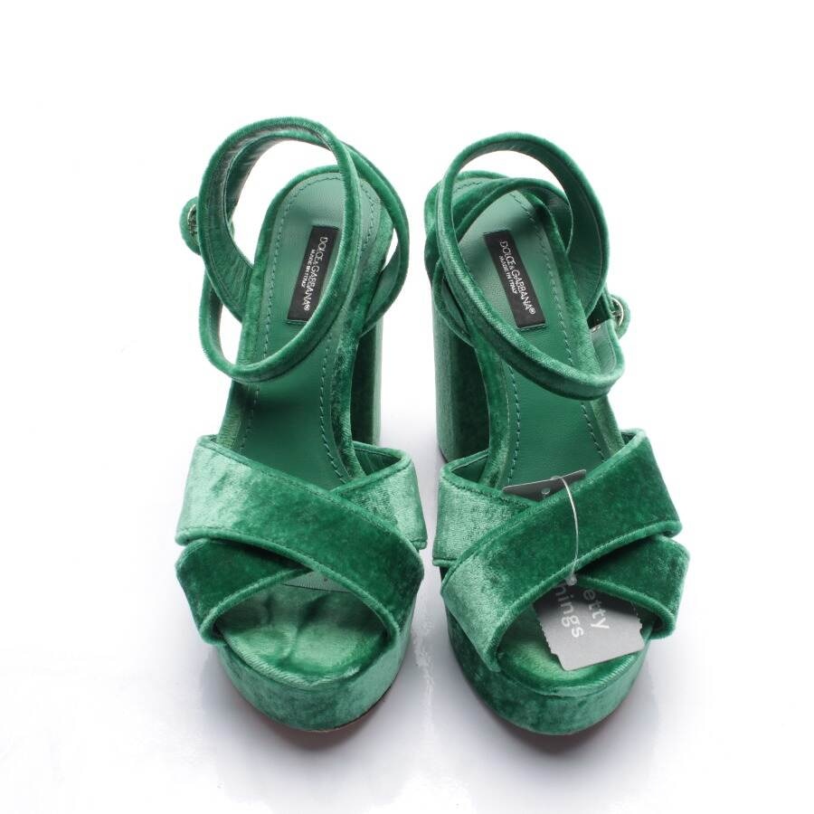Image 2 of Heeled Sandals EUR 36 Green in color Green | Vite EnVogue