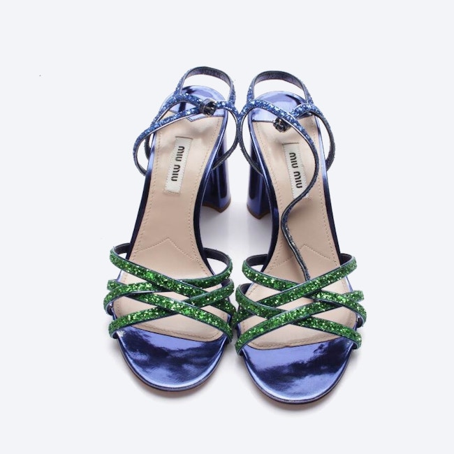 Image 2 of Heeled Sandals EUR 39.5 Green in color Green | Vite EnVogue