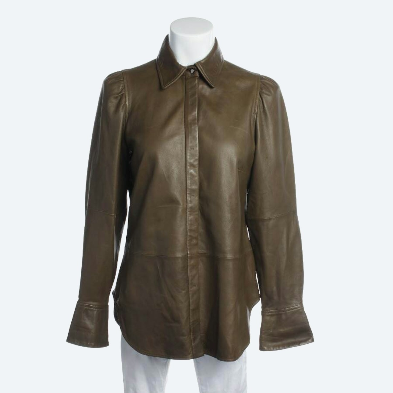 Image 1 of Leather Shirt 38 Brown in color Brown | Vite EnVogue