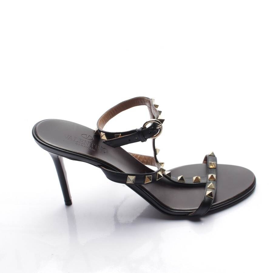Image 1 of Rockstud Heeled Sandals EUR 40 Black in color Black | Vite EnVogue