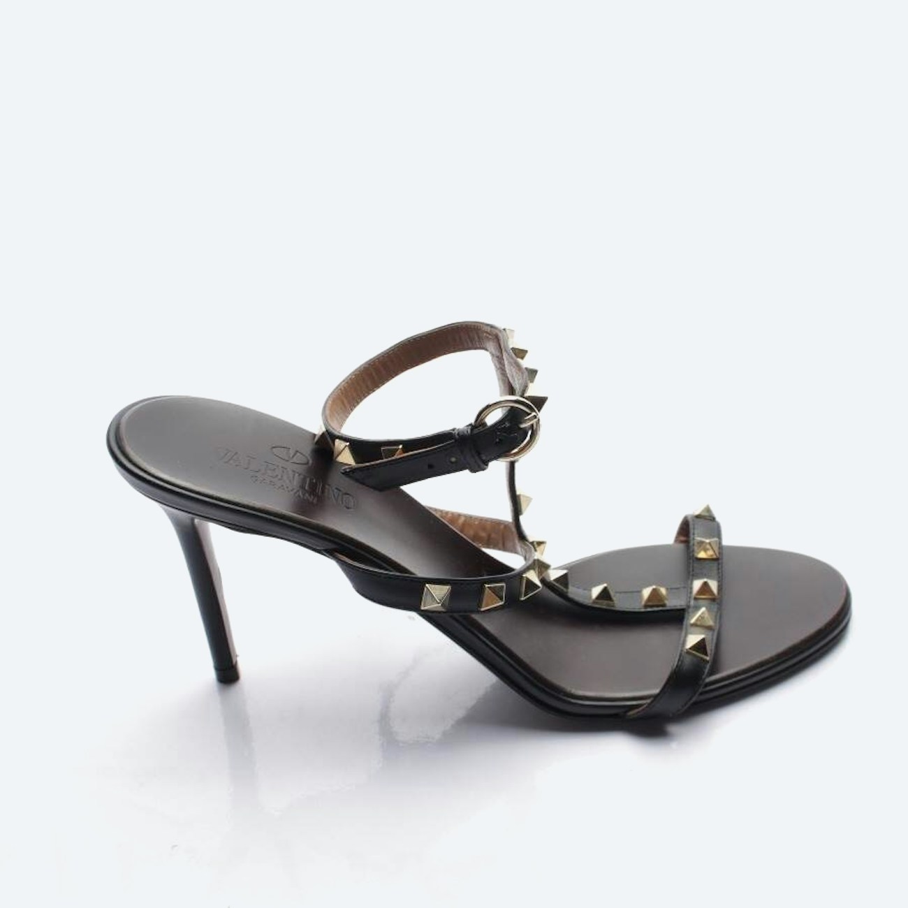 Image 1 of Rockstud Heeled Sandals EUR 40 Black in color Black | Vite EnVogue