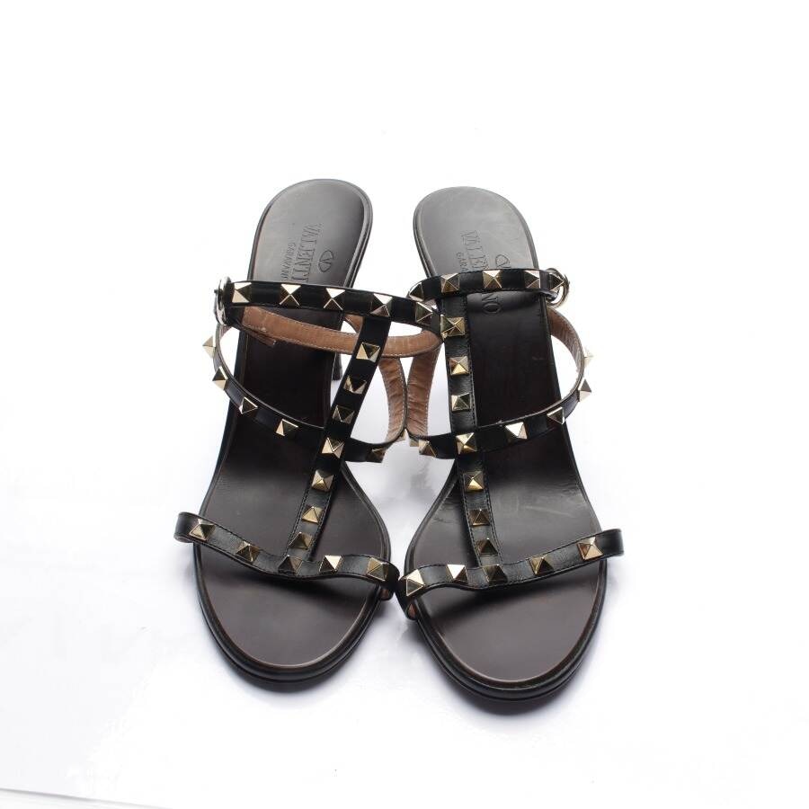 Image 2 of Rockstud Heeled Sandals EUR 40 Black in color Black | Vite EnVogue