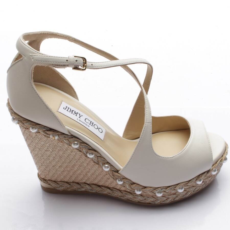 Image 1 of Wedges EUR 38.5 Cream in color White | Vite EnVogue