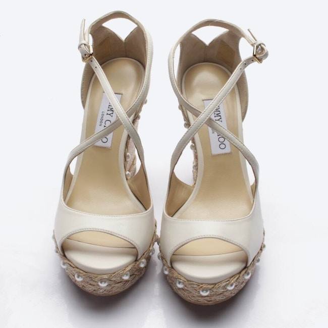 Image 2 of Wedges EUR 38.5 Cream in color White | Vite EnVogue
