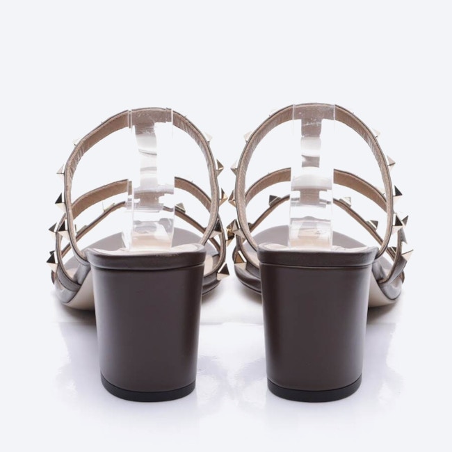 Image 3 of Rockstud Heeled Sandals EUR 42 Dark Brown in color Brown | Vite EnVogue