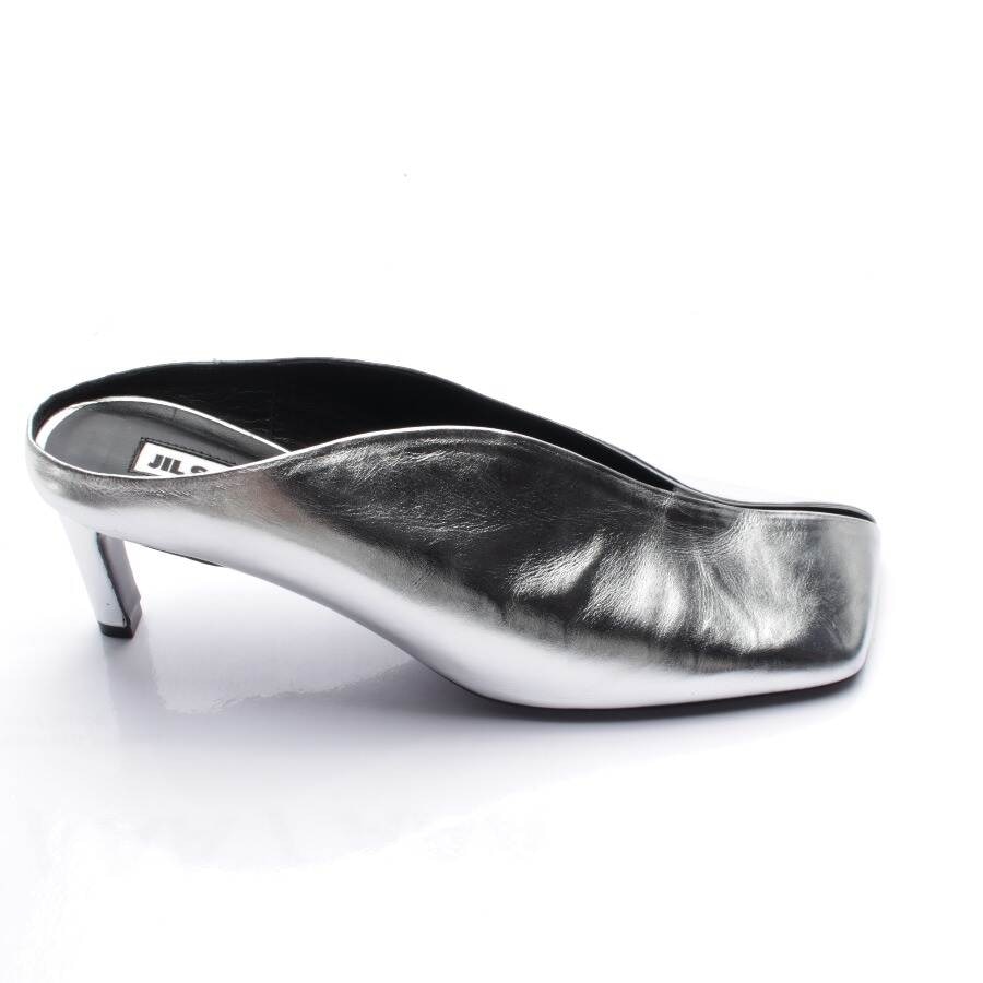 Image 1 of Heeled Mules EUR 39 Silver in color Metallic | Vite EnVogue