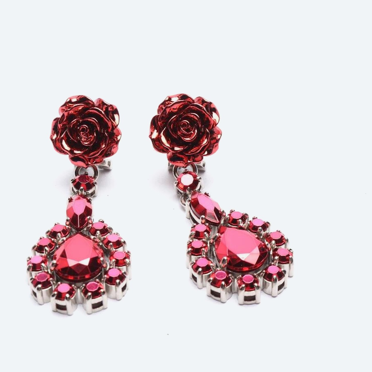 Image 1 of Earrings Red in color Red | Vite EnVogue