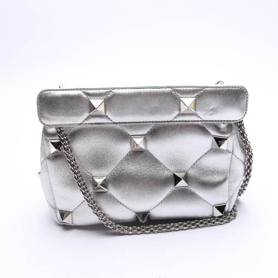 Image 2 of Rockstud Shoulder Bag Silver in color Metallic | Vite EnVogue