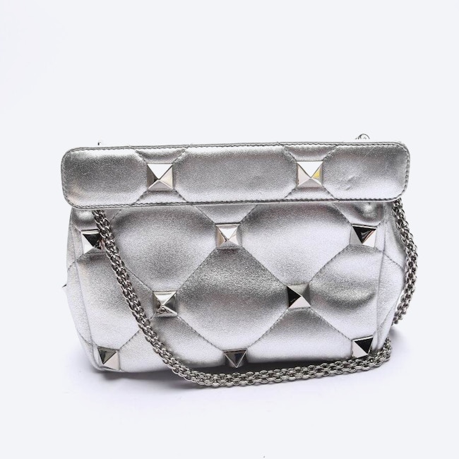Image 2 of Rockstud Shoulder Bag Silver in color Metallic | Vite EnVogue