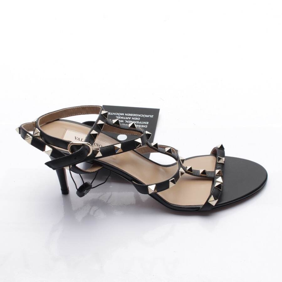 Image 1 of Rockstud Heeled Sandals EUR 39.5 Black in color Black | Vite EnVogue