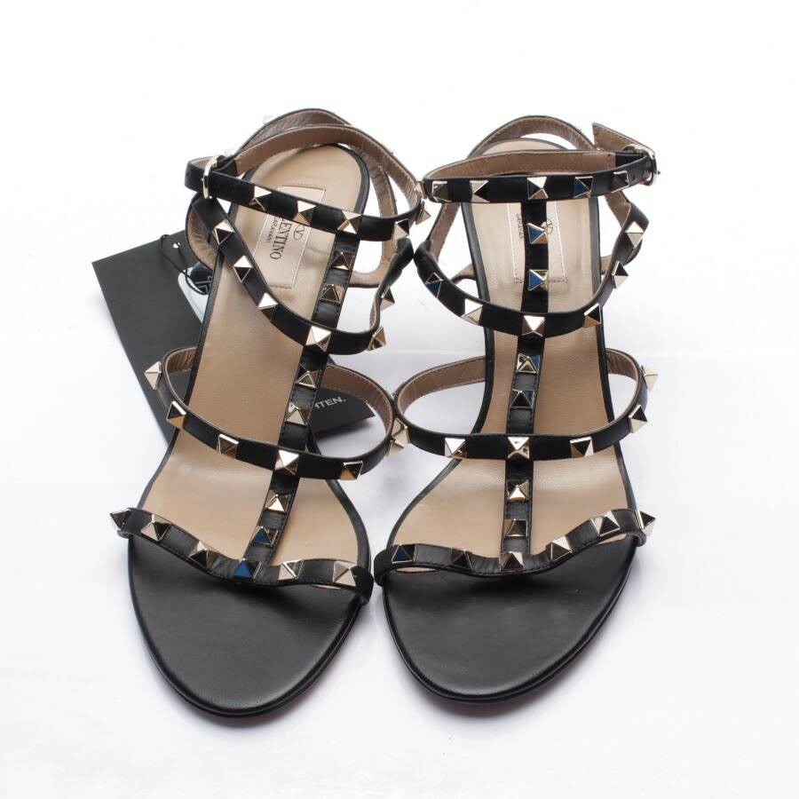 Image 2 of Rockstud Heeled Sandals EUR 39.5 Black in color Black | Vite EnVogue