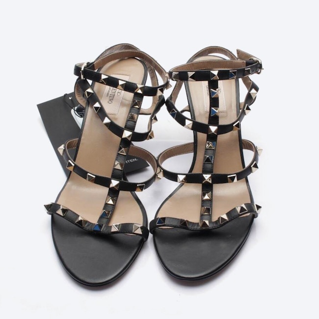 Image 2 of Rockstud Heeled Sandals EUR 39.5 Black in color Black | Vite EnVogue