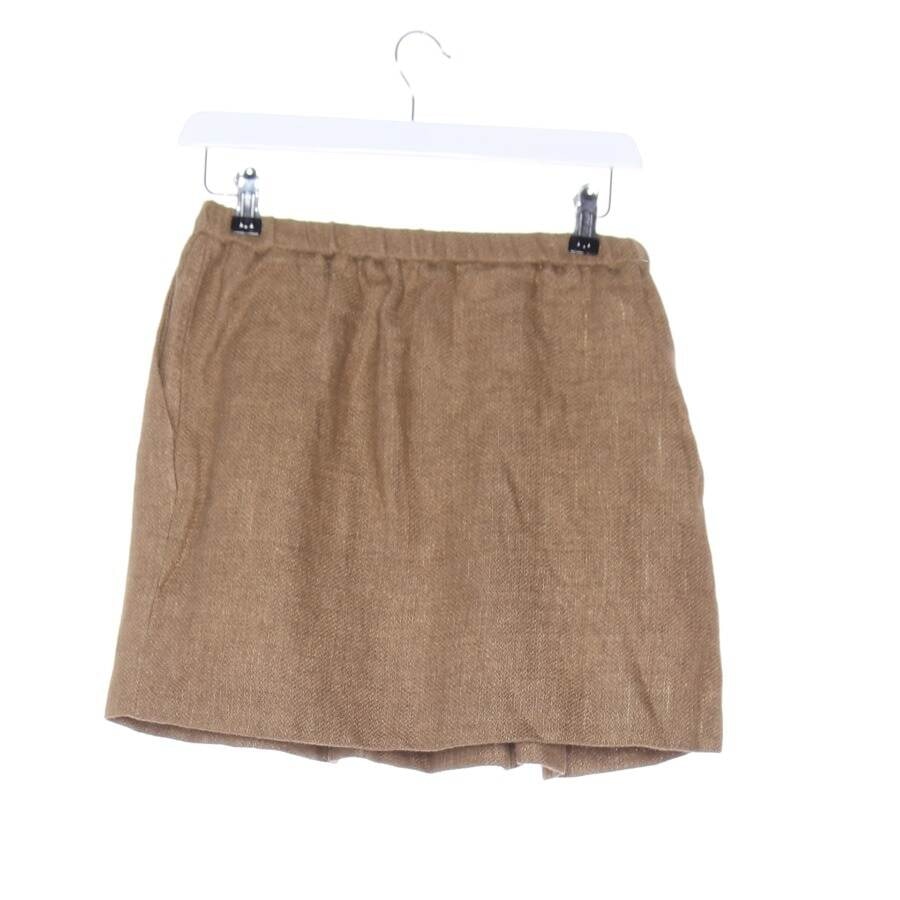 Image 2 of Linen Skirt 34 Gold in color Metallic | Vite EnVogue