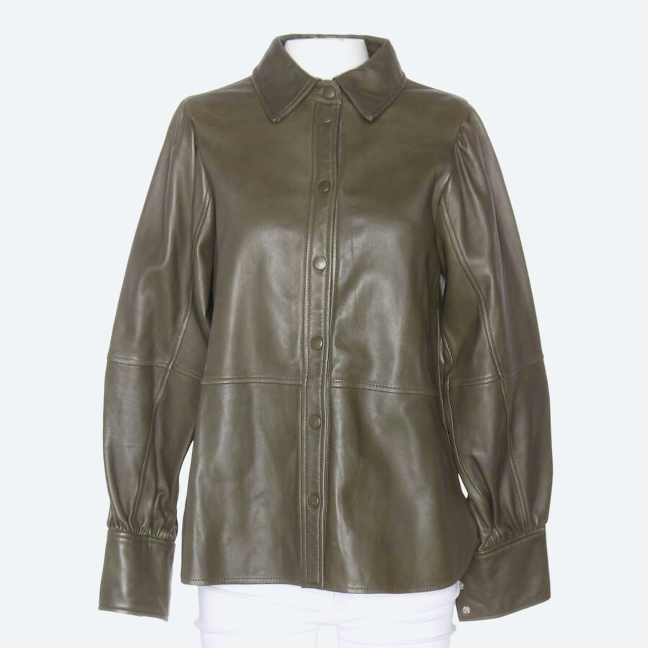 Image 1 of Leather Shirt 38 Green in color Green | Vite EnVogue