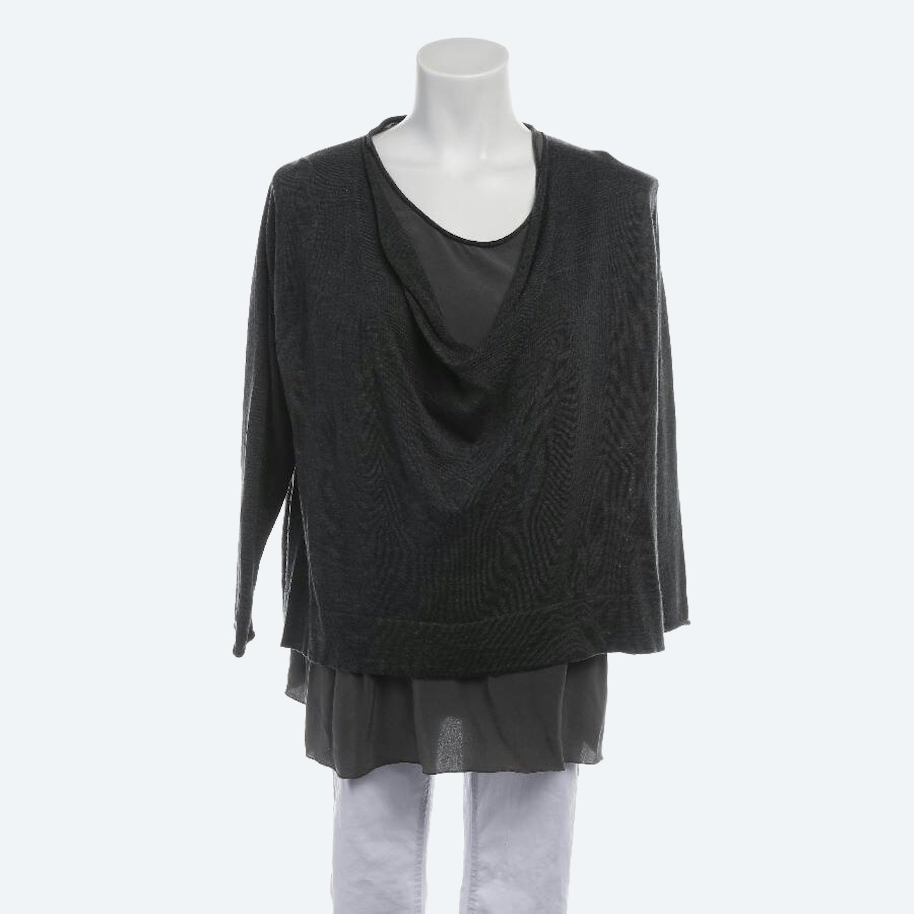 Image 1 of Silk Blouse XL Gray in color Gray | Vite EnVogue