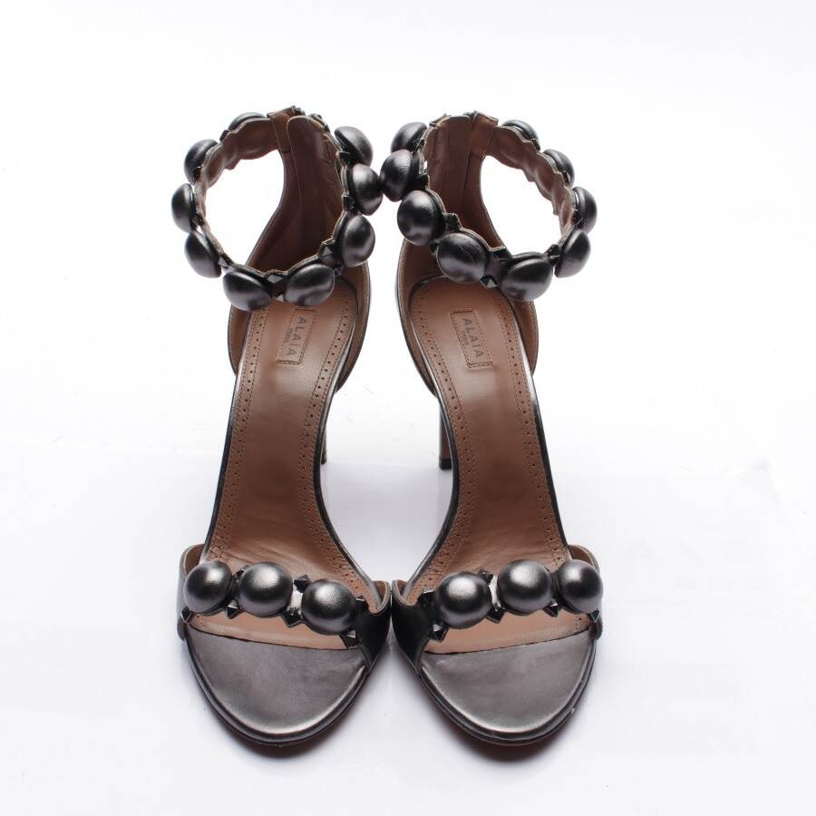 Image 2 of Heeled Sandals EUR 41 Silver in color Metallic | Vite EnVogue