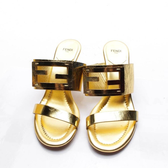 Heeled Sandals EUR38 Gold | Vite EnVogue