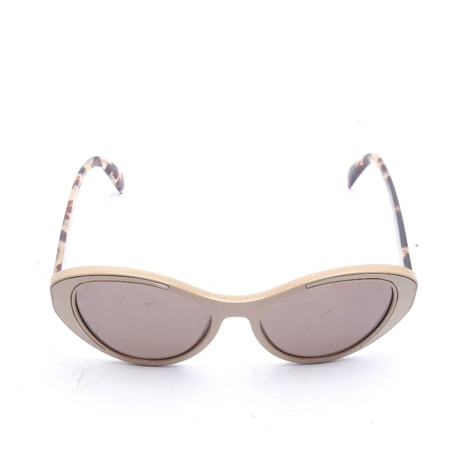 Image 1 of SPR 14U Sunglasses Beige in color White | Vite EnVogue