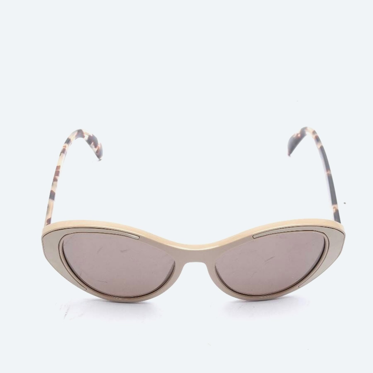 Image 1 of SPR 14U Sunglasses Beige in color White | Vite EnVogue