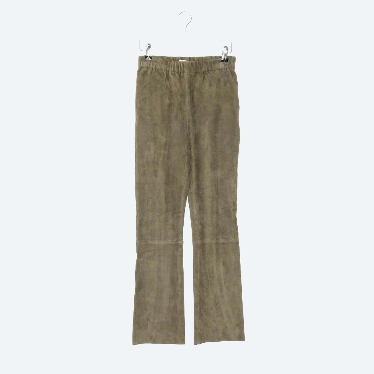 Image 1 of Leather Pants L Olive Green in color Green | Vite EnVogue
