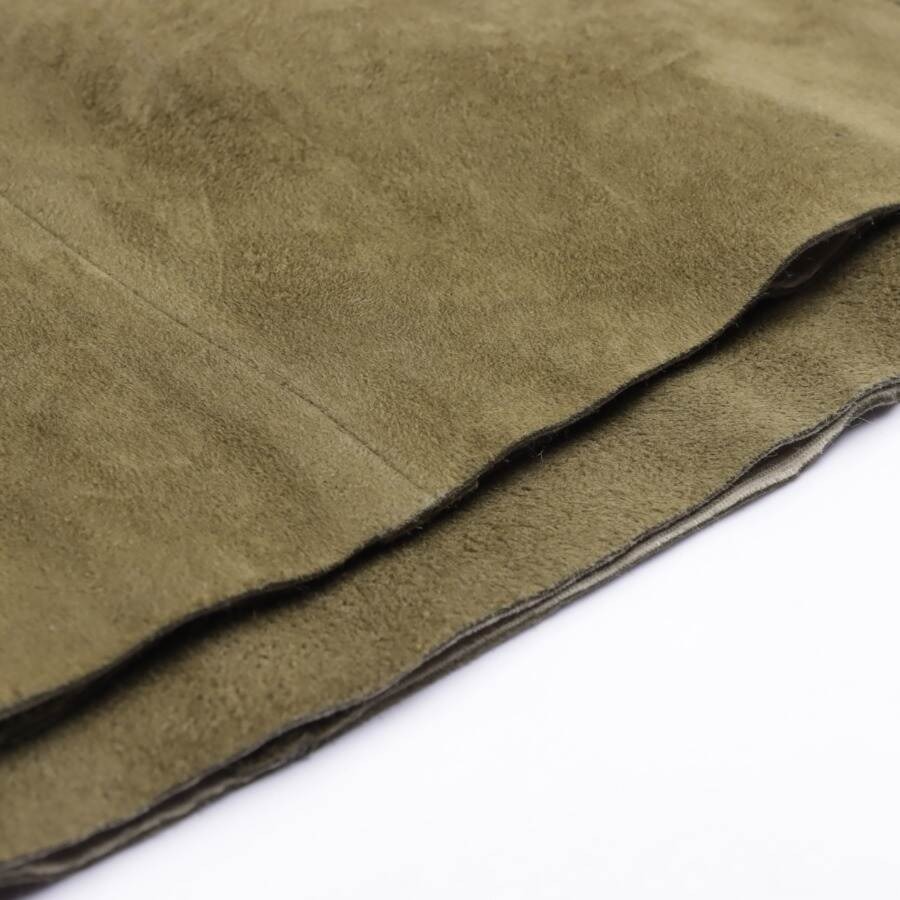 Image 3 of Leather Pants L Olive Green in color Green | Vite EnVogue