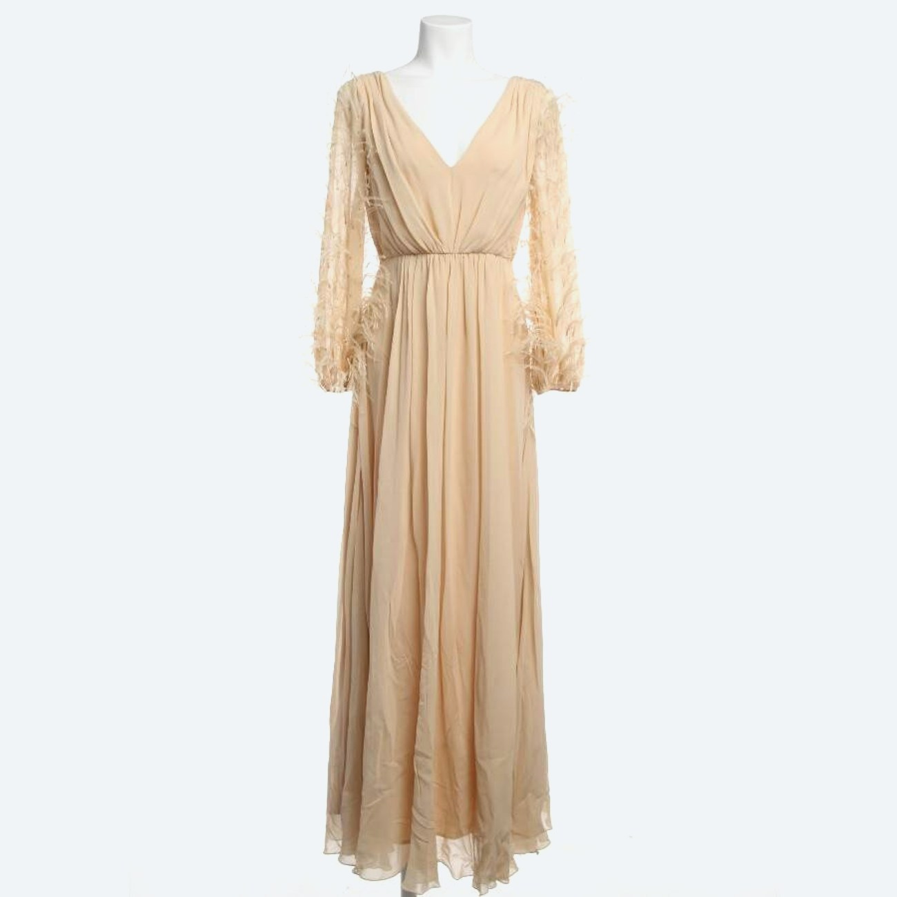 Image 1 of Silk Dress 38 Light Brown in color Brown | Vite EnVogue