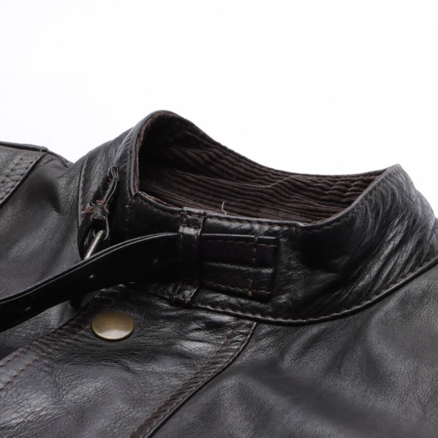 Image 3 of Leather Jacket L Dark Brown in color Brown | Vite EnVogue