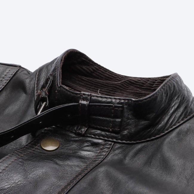 Image 3 of Leather Jacket L Dark Brown in color Brown | Vite EnVogue