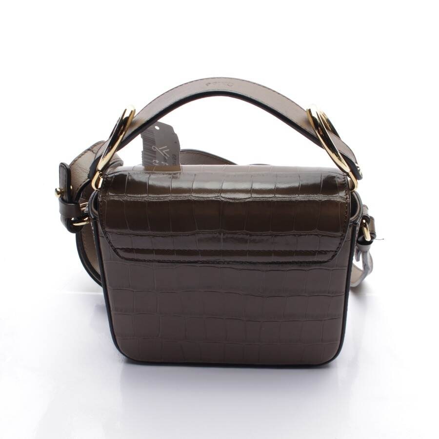 Image 2 of Croc-Embossed Mini C Handbag Dark Brown in color Brown | Vite EnVogue